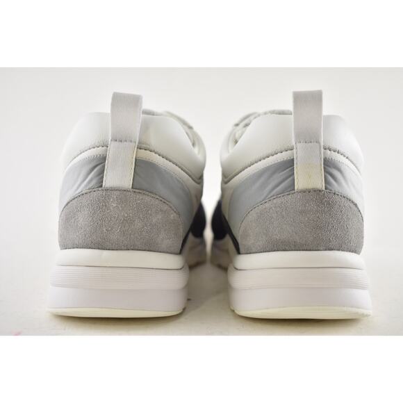 Chanel Mens 21C Grey Suede Ecru Nylon CC Logo Lace Low Top Trainer Sneaker 44 11 - Picture 11 of 12